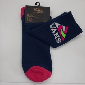 NWT Vans Navy Blue Triangle Wave Socks